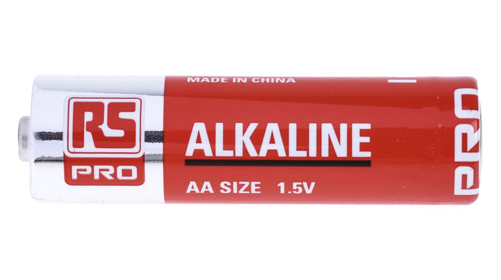 Primärbatteri, Alkalisk, AA, 1.5V, Standard, Paket med 100 delar
